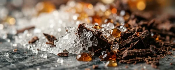 Composition créative montrant l'association innovante de saveurs en pâtisserie