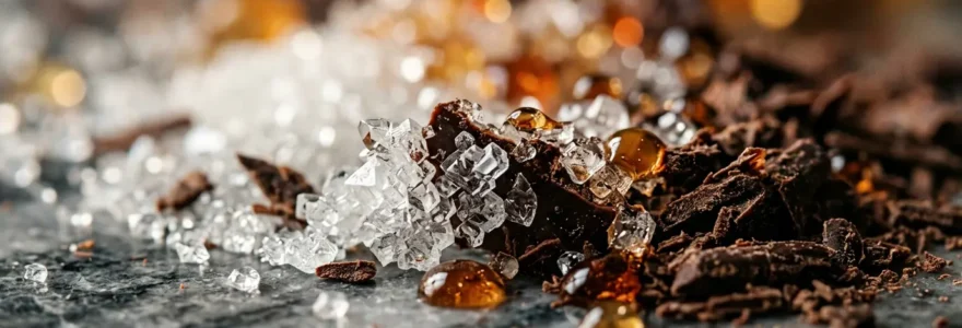 Composition créative montrant l'association innovante de saveurs en pâtisserie