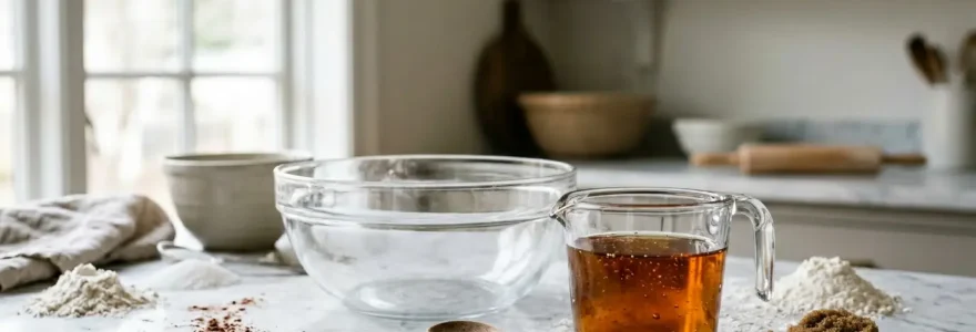 Préparation de pâtisserie avec substitution du sucre par du sirop d'agave