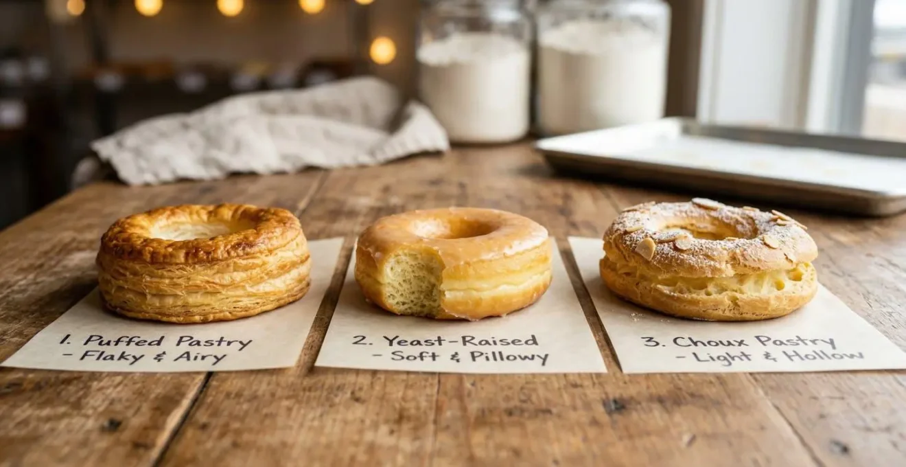 Trois types de cercles à pâtisserie alignés montrant les différences de matériaux